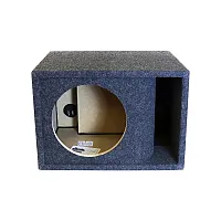 Atrend Single 8" Kerf-Vented Empty Woofer Enclosure - Charcoal Carpet Covering