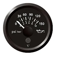 Veratron 52mm (2-1/16&quot;) Viewline Engine Oil Pressure 150 PSI - Black Dial &amp; 
