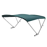 SureShade Power Bimini - Clear Anodized Frame - Green Fabric