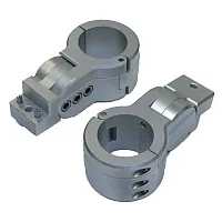 PTM Edge Board Rack Mounts - 2.5&quot; Pipe Clamp - Grey