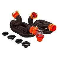 Camco RhinoFLEX 20&#039; Sewer Hose Kit w/4 In 1 Elbow Caps