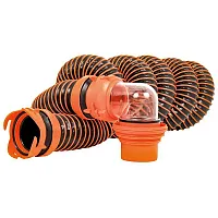 Camco RhinoEXTREME 15&#039; Sewer Hose Kit w/Swivel Fitting 4 In 1 Elbow Caps