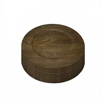 Gibson Home Feri 13&quot; Wooden Skin Luxe Chargers, Set of 12