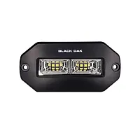Black Oak Pro Series 4&quot; Flush Mount Spreader Light - Black Housing