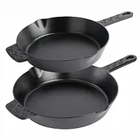 Spice by Tia Mowry Savory Saffron Pre-seasoned 2 Piece 10in and 12in Cast Iron S