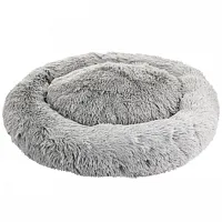 Gibson Home Bow Wow Buddy 30 Inch Medium Pet Bed in Shaggy Grey