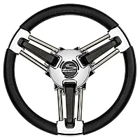 Schmitt &amp; Ongaro Burano Wheel 14&quot; 3/4&quot; Tapered Shaft Black Polyurethane w/St