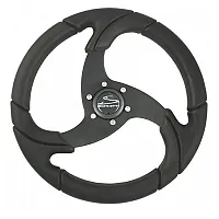 Schmitt &amp; Ongaro Folletto 14.2&quot; Wheel - Black Polished Polyurethane - 3/4&quot; T