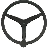 Uflex - V46 - 13.5&quot; Stainless Steel Steering Wheel w/Speed Knob - Black