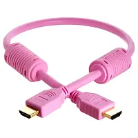 Cmple 978-N 28AWG HDMI Cable with Ferrite Cores - Pink - 1.5FT