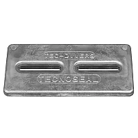 Tecnoseal Rectangular Zinc Plate Anode w/Inserts - 12&quot; x 6&quot; x 1&quot;
