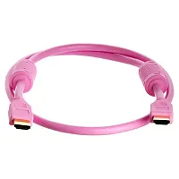Cmple 979-N 28AWG HDMI Cable with Ferrite Cores - Pink - 3FT