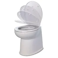 Jabsco Deluxe Flush 14&quot; Straight Back 12V Freshwater Electric Marine Toilet w/So