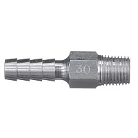 Universal Aluminum Fuel Hose Fitting - 1/4&quot; NPT x 3/8&quot; Barb - (Anti-Siphon Valve