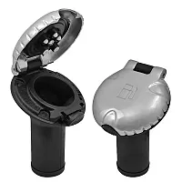 Attwood Deck Fill f/Carbon Canister System - Angled Body &amp; Scalloped Chrome 