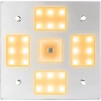 Sea-Dog Square LED Mirror Light w/On/Off Dimmer - White &amp; Blue