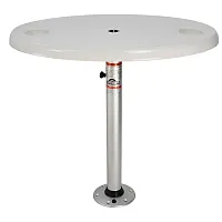 Springfield White Oval Table Package - 18&quot; x 30&quot; Threadlock