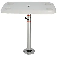 Springfield 16&quot; x 28&quot; Rectangle Table Package - White Thread-Lock