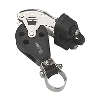 Barton Marine Size 3 Stanchion Lead Block - Single w/Becket &amp; Cam Cleat