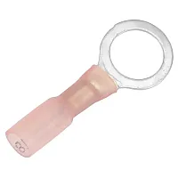 Pacer 22-18 AWG Heat Shrink Ring Terminal - 3/8&quot; Stud Size - 25 Pack