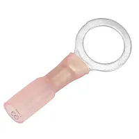Pacer 22-18 AWG Heat Shrink Ring Terminal - 3/8&quot; Stud Size - 100 Pack