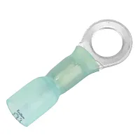 Pacer 16-14 AWG Heat Shrink Ring Terminal - 1/4&quot; Stud Size - 100 Pack