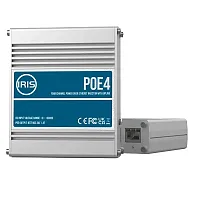 Iris Four Channel Uplink Power Over Ethernet Switch - IEEE802.3af &amp; 3at Comp