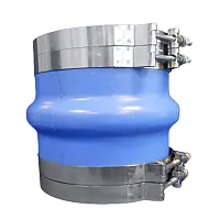 Trident Marine 4&quot; ID Blue Silicone Molded Wet Exhaust Hump w/4 T-Bolt Clamp