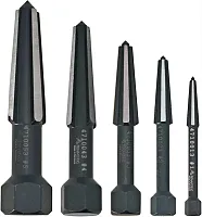 Knipex Screw Extractor Double-Edged Set 5 Parts Size 1 To 5 In Vinyl Pouch