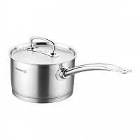 Korkmaz Proline Professional Series 3.8 Liter Stainless Steel Saucepan with Lid