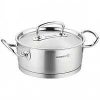 Korkmaz Proline Professional Series 2.8 Liter Stainless Steel Low Casserole with
