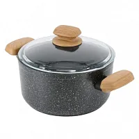 Korkmaz Montana 2 Piece 3 Liter Aluminum Nonstick Casserole Dish with Lid and Fa