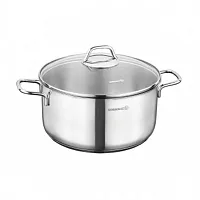 Korkmaz Perla 2 Piece 8.5 Liter Stainless Steel Casserole with Lid in Silver