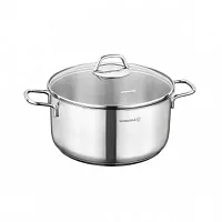 Korkmaz Perla 2 Piece 5.5 Liter Stainless Steel Casserole with Lid in Silver