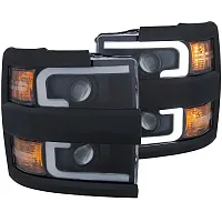 ANZO 111364 Projector Headlights W/ Plank Style