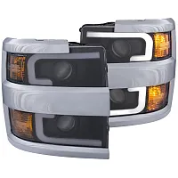 ANZO 111365 Projector Headlights W/ Plank Style