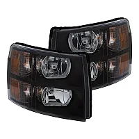 ANZO 111393 Crystal Headlights Black