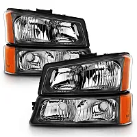 ANZO 111452 Crystal Headlight Set; Clear Lens;