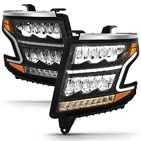 ANZO 111478 Led Crystal Headlight; W/Plank Styl