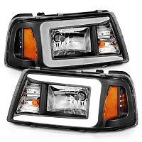 ANZO 111511 Crystal Headlights W/ Light Bar Bla