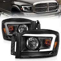 ANZO 111524 Hl Ram 1500/3500 Black/Clear 06-09