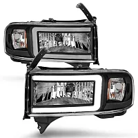 ANZO 111554 Led Crystal Headlight; W/ Light Bar