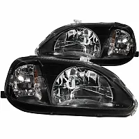 ANZO 121070 Hl Civic Ctystl Blk 99-00