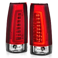 ANZO 311346 Led Taillights Chrome Housing Red/C