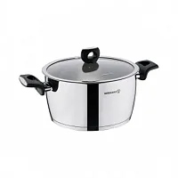 Korkmaz Nora 2 Piece 3.5 Liter Stainless Steel Casserole with Lid in Silver