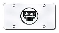 AUTO GOLD JEECC Jeep Logo Chr/Chr Plate
