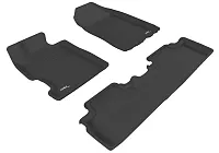 3D MATS/U-AC HD03601509 3D Kagu Floor Mat 2 Row Set Black