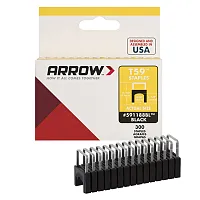 Arrow 591188Bl T59 Insulated Cable Staples, 300 Count (1/4 In.; Black)