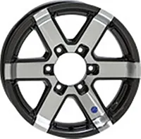 AMERICANA 20459B 16X6 Hd 8H Series 07 Black Alum