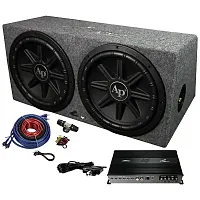 Audiopipe Bass Package - Includes Apmcro18002Xtspx1250 In Sealed Box & Bms1500Sx